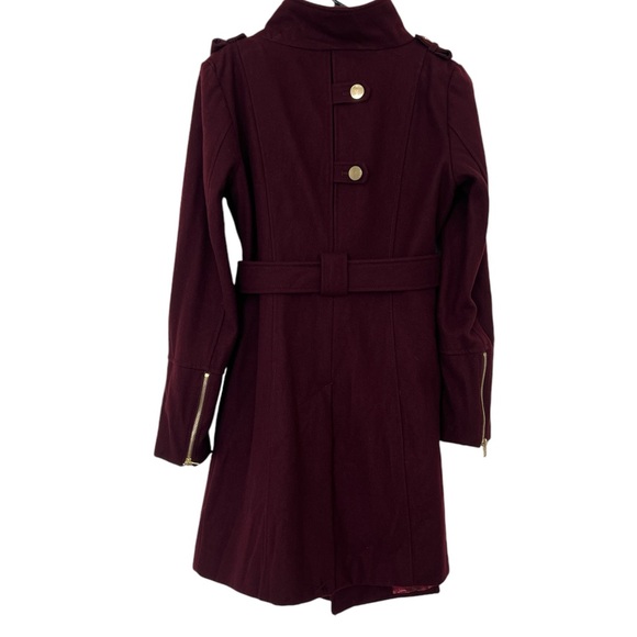 Guess Asymmetrical Wool Blend Coat Size Medium - Picture 3 of 12